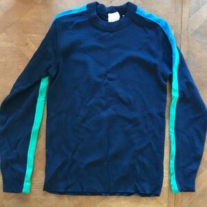 BOGNER NAVY ALPINE WOOL CREWNECK SKI SWEATER Size Small
